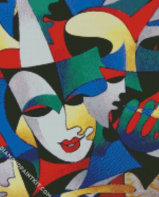 Aesthetic Cubism Faces diamond painting