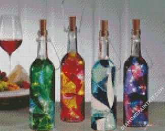 Aesthetic Glass Bottles diamond painting