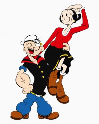 Aesthetic Popeye And Olive diamond painting