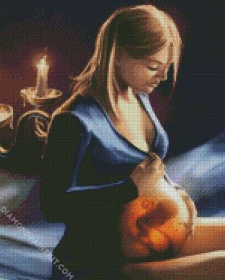 Aesthetic Pregnant Lady diamond painting