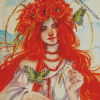 Aesthetic Redhead Lady diamond painting
