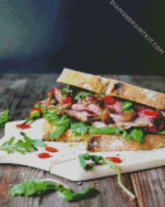Aesthetic Tasty sandwich diamond painting