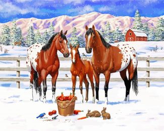 Appaloosa Horses Family diamond painting