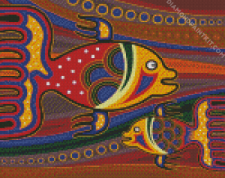 Artistic Fishes diamond painting