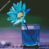 Blue Flower In A Glass Cup diamond painting