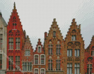 Bruges Old Buildings diamond painting