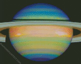 Colorful Saturn diamond painting