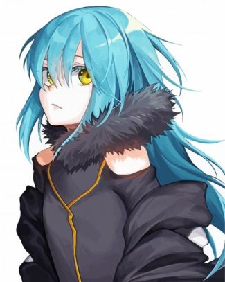 Slime Rimuru Anime Girl Paint By Numbers - PBN Canvas
