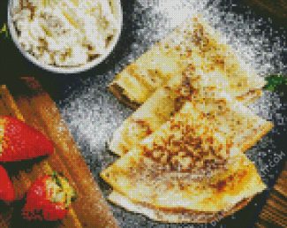 Crepes With Strawberry diamond painting