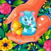 Cute Mouse And Flowers diamond painting