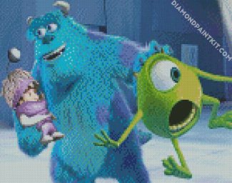 Cute Sully And Mike Monsters Inc diamond painting