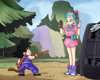 Dragon Ball Goku Meets Bulma diamond painting