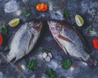Fishes Food diamond painting