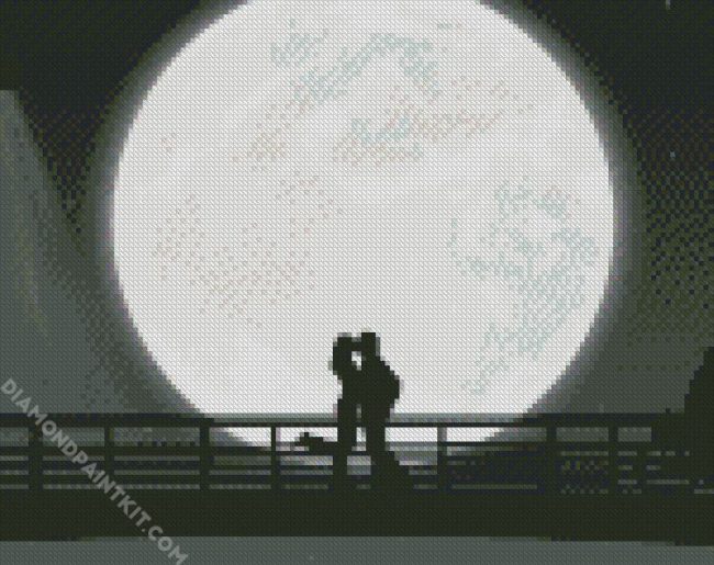 Full Moon Night Couple diamond painting