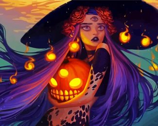 Halloween Witch diamond painting