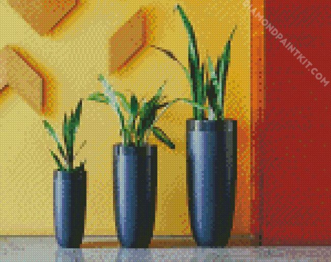 Indoor Plants Pots diamond painting