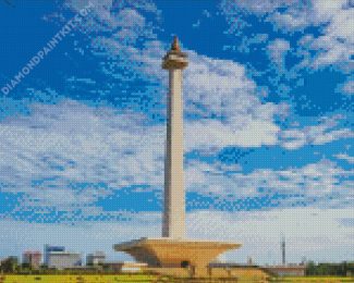 Jakarta National Monument diamond painting