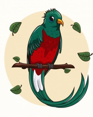 Long Tailed Quetzal Art diamond painting