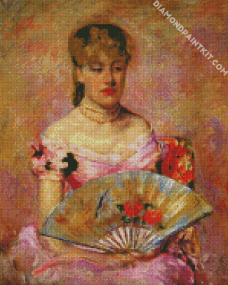 Mary Cassatt Lady With A Fan diamond painting