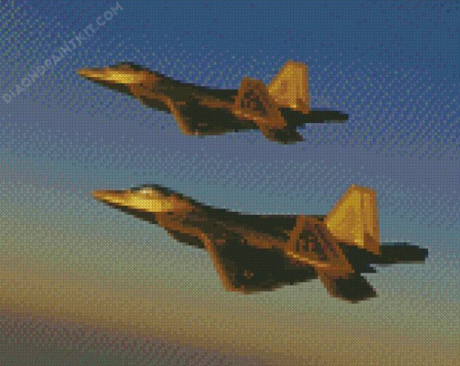 Military F22 Raptor Planes diamond painting
