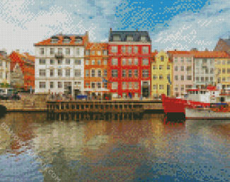 Nyhavn Buildings diamond painting