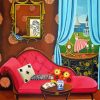 Pink Couch diamond painting