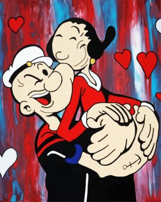Popeye And Olive Couple diamond painting
