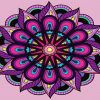 Purple Mandala diamond painting