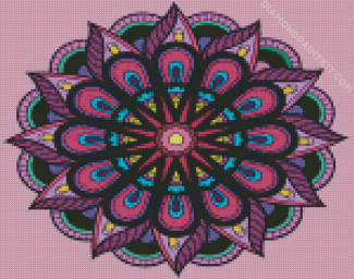 Purple Mandala diamond painting