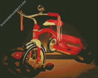Red Tricycle diamond painting