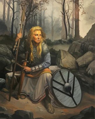 Shield Maiden Viking diamond painting