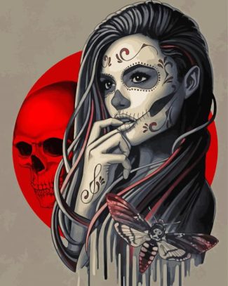 Skull Lady diamond painting