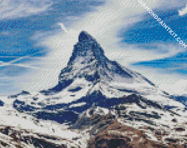 Snowy Matterhorn Mountain diamond painting
