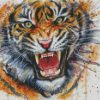 Splatter Tiger diamond painting