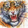 Splatter Tiger diamond painting