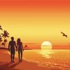 Sunset Couple On Beach diamond painting