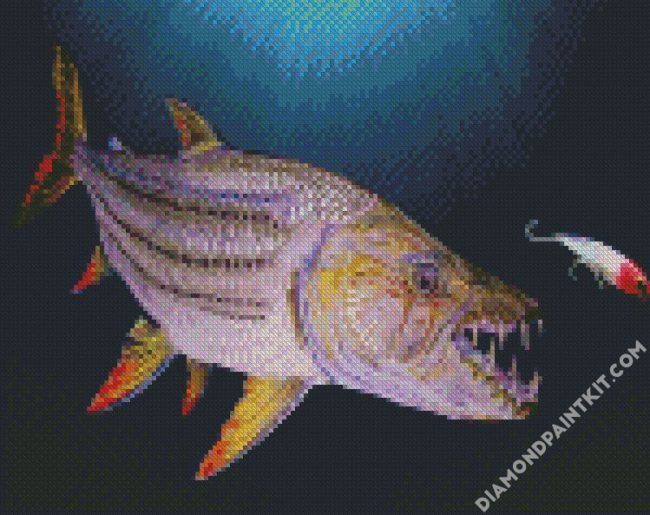 Underwater Tigerfish Fishing diamond painting