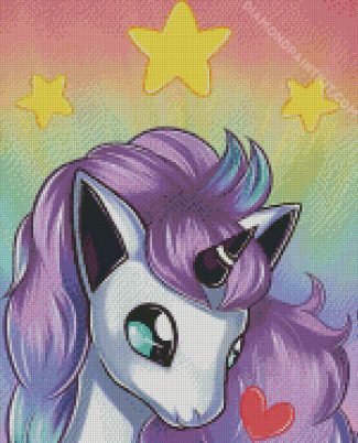 Unicorn Ponyta diamond painting