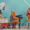 Vintage Musician Teddy Bears diamond painting
