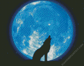 Wolf Howling diamond painting