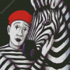 Zebra And Mime diamond painting