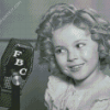 Black And White Shirley Temple diamond painting