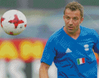 Italian Player Alessandro Del Piero diamond paintig