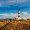 Point Of Ayre Lighthouse diamond painting by numbers