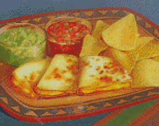 Tasty Quesdilla diamond painting by numbers