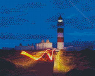 Point Of Ayre Lighthouse Isle Of Man diamond painting by numbers