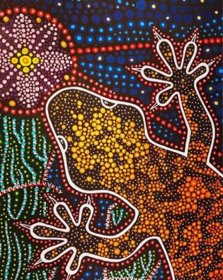 Aboriginal Gila Monster diamond painting
