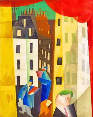 Architecture II By Lyonel Feininger painting by numbers