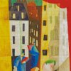 Architecture II By Lyonel Feininger painting by numbers