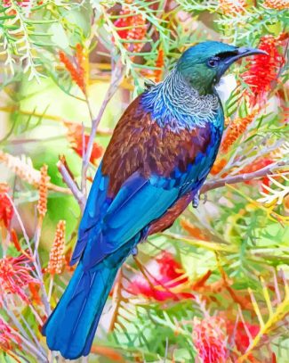 Aesthetic Tui Bird diamond painting